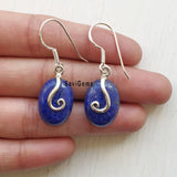 Lapis Lazuli Swirl Sterling Silver Earring
