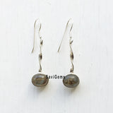 Labradorite Twisted Sterling Silver Earring