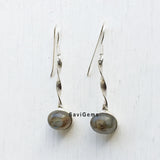 Labradorite Twisted Sterling Silver Earring