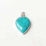 Turquoise Knotted Sterling Silver Pendant