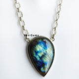 Labradorite Silver Necklace