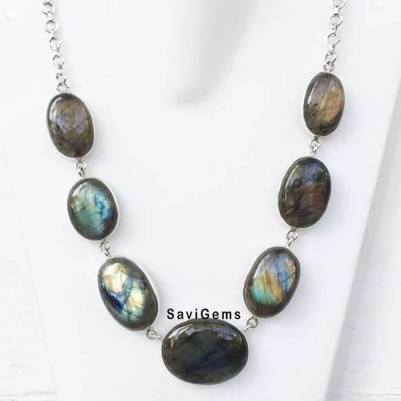 Labradorite Sterling Silver Necklace