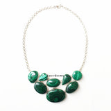Malachite Silver Necklace