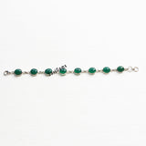 Green Onyx Oval Sterling Silver Bracelet