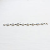 Rainbow Moonstone Sterling Silver Bracelet