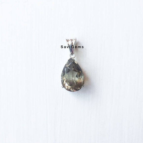 Smoky Quartz Sterling Silver Pendant