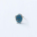 Blue Copper Turquoise Sterling Silver Ring