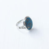 Blue Copper Turquoise Sterling Silver Ring