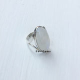 Rainbow Moonstone Sterling Silver Ring