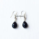 Black Onyx Ball Sterling Silver Earring