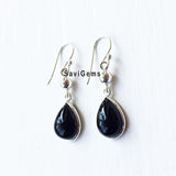 Black Onyx Ball Sterling Silver Earring
