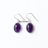 Amethyst Dainty Oval 925 Sterling Silver Earring