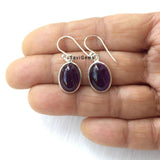 Amethyst Dainty Oval 925 Sterling Silver Earring
