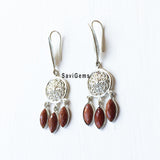 Golden Sunstone Marquise Drop Sterling Silver Earring