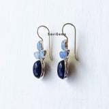 Opalite & Blue Sunstone Sterling Silver Earring