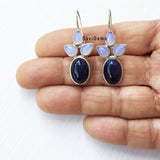 Opalite & Blue Sunstone Sterling Silver Earring