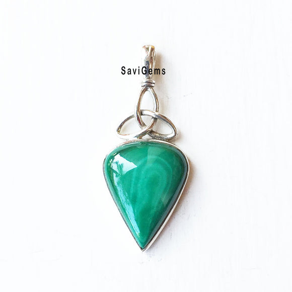 Malachite Sterling Silver Pendant