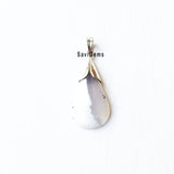 Merlinite Agate Sterling Silver Pendant