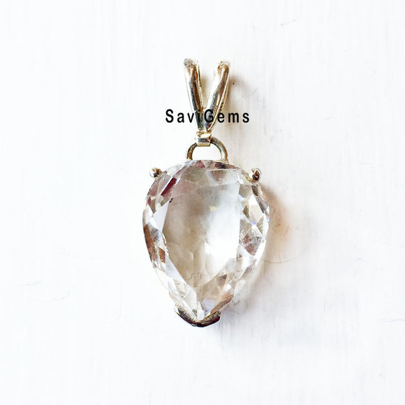 Crystal Quartz Sterling Silver Pendant