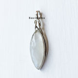 Rainbow Moonstone Sterling Silver Pendant