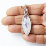 Rainbow Moonstone Sterling Silver Pendant