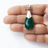 Green Onyx Sterling Silver Pendant