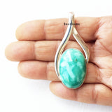 Natural Turquoise Sterling Silver Pendant