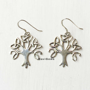 Tree Of Life Sterling Silver Earring