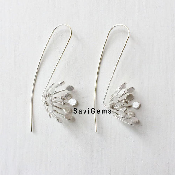 Blooming Flower Sterling Silver Earring