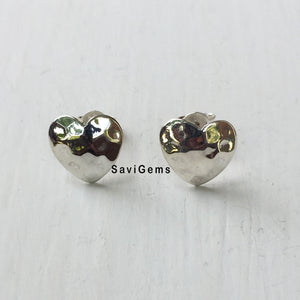 Heart Sterling Silver Stud