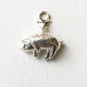 Piggy Silver Charm