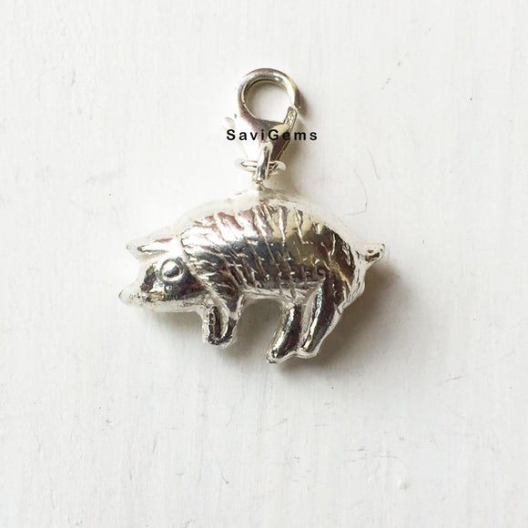 Piggy Silver Charm