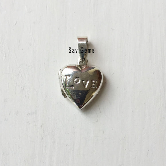 Heart Locket Sterling Silver Pendant
