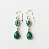Malachite Sterling Silver Earring