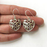 Filigree Heart Sterling Silver Earring