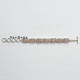 Rose Quartz Sterling Silver Bracelet