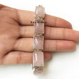 Rose Quartz Sterling Silver Bracelet