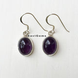Amethyst Oval Step Sterling Silver Earring