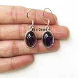 Amethyst Oval Step Sterling Silver Earring