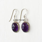 Amethyst Oval Solid Sterling Silver Earring