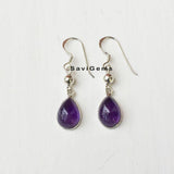 Amethyst Teardrop Sterling Silver Earring