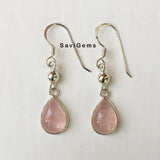 Rose Quartz Ball Sterling Silver Earring