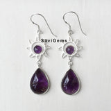 Amethyst Sunshine Sterling Silver Earring