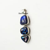 Dichroic Glass Sterling Silver Pendant