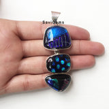 Dichroic Glass Sterling Silver Pendant