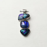 Dichroic Glass Sterling Silver Pendant