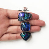 Dichroic Glass Sterling Silver Pendant