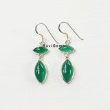 Green Onyx Dainty Sterling Silver Earring