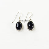 Black Onyx Oval Sterling Silver Earring