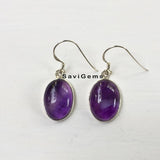 Amethyst Oval Sterling Silver Earring